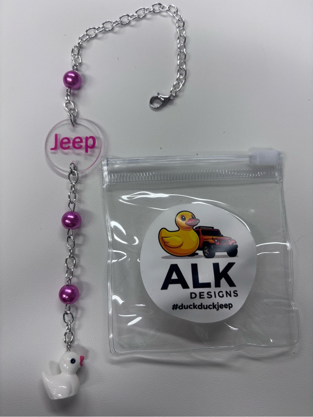 Jeep rearview mirror charm